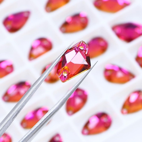 Flatback Sew On Crystal Rhinestones Dress Beads DIY Crafts Costumes 200pcs - Picture 3 of 6