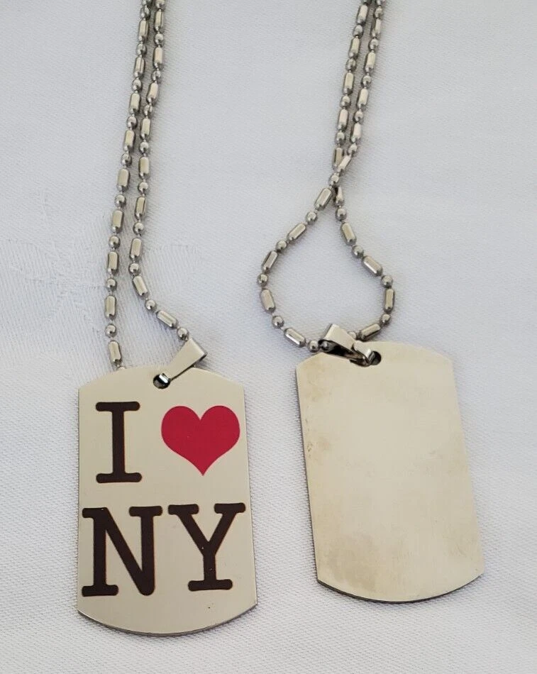 Heart dog shop tag necklace