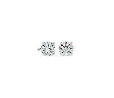 0.20ctw Round Lab Grown Diamond Push Back Stud Earrings 14K White Gold
