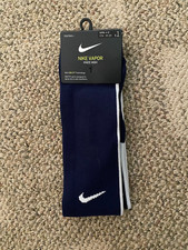 Nike Football Soccer Socks Vapor Knee High Navy Blue Women 4-6 Youth 3Y-5Y