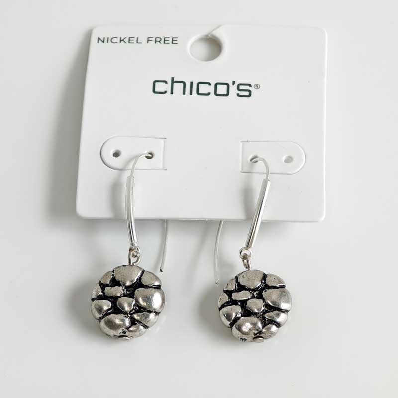 Chicos Minimalist Bead Drop Earrings Retro Bold Everyday Jewelry Gift for Women