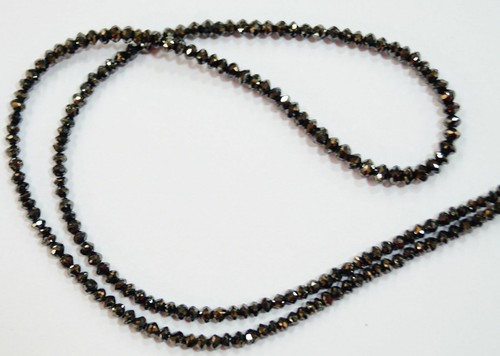Collier de perles de diamant noir de 8 mm 14 pouces en argent 925 avec