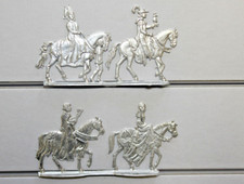 Płaskie figurki cynowe: średniowiecze - wyjście, 30mm