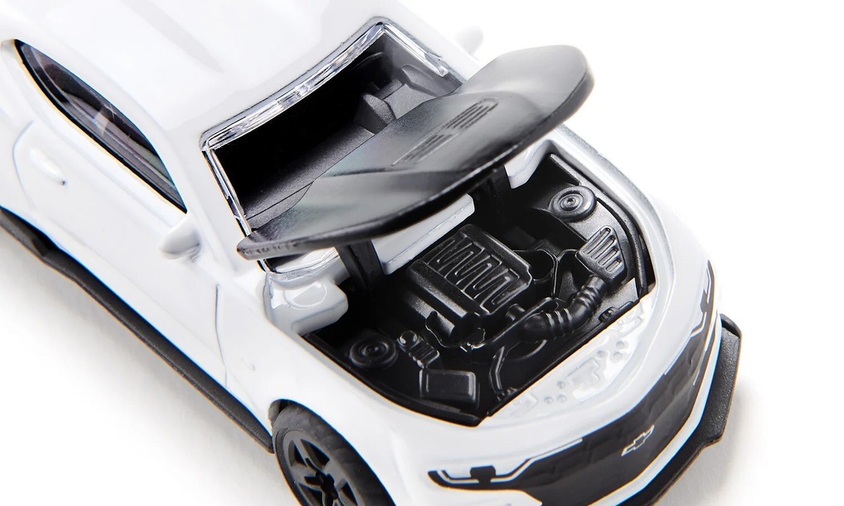CHEVROLET CAMARO WHITE W/BLACK HOOD DIECAST MODEL CAR BY SIKU 1538