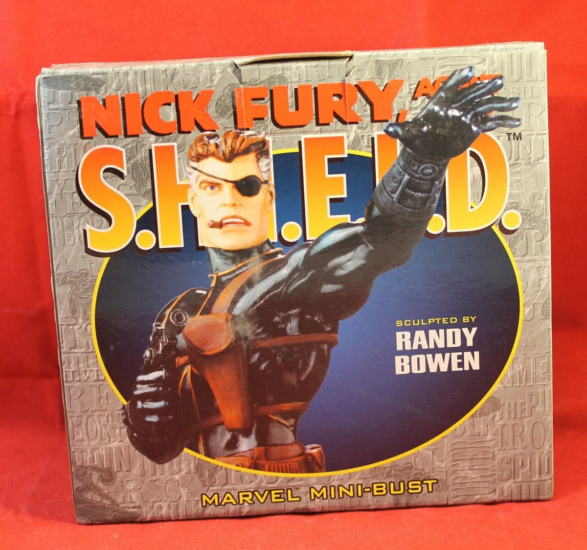✷ NICK FURY AGENT OF SHIELD MINI-BUST Bowen Designs Nick Fury Mini Bust Artist Proof AP Shield