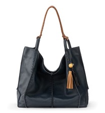 The Sak Los Feliz Large Tote Bag In Leather, Roomy, Unlined Purse With Indigo 