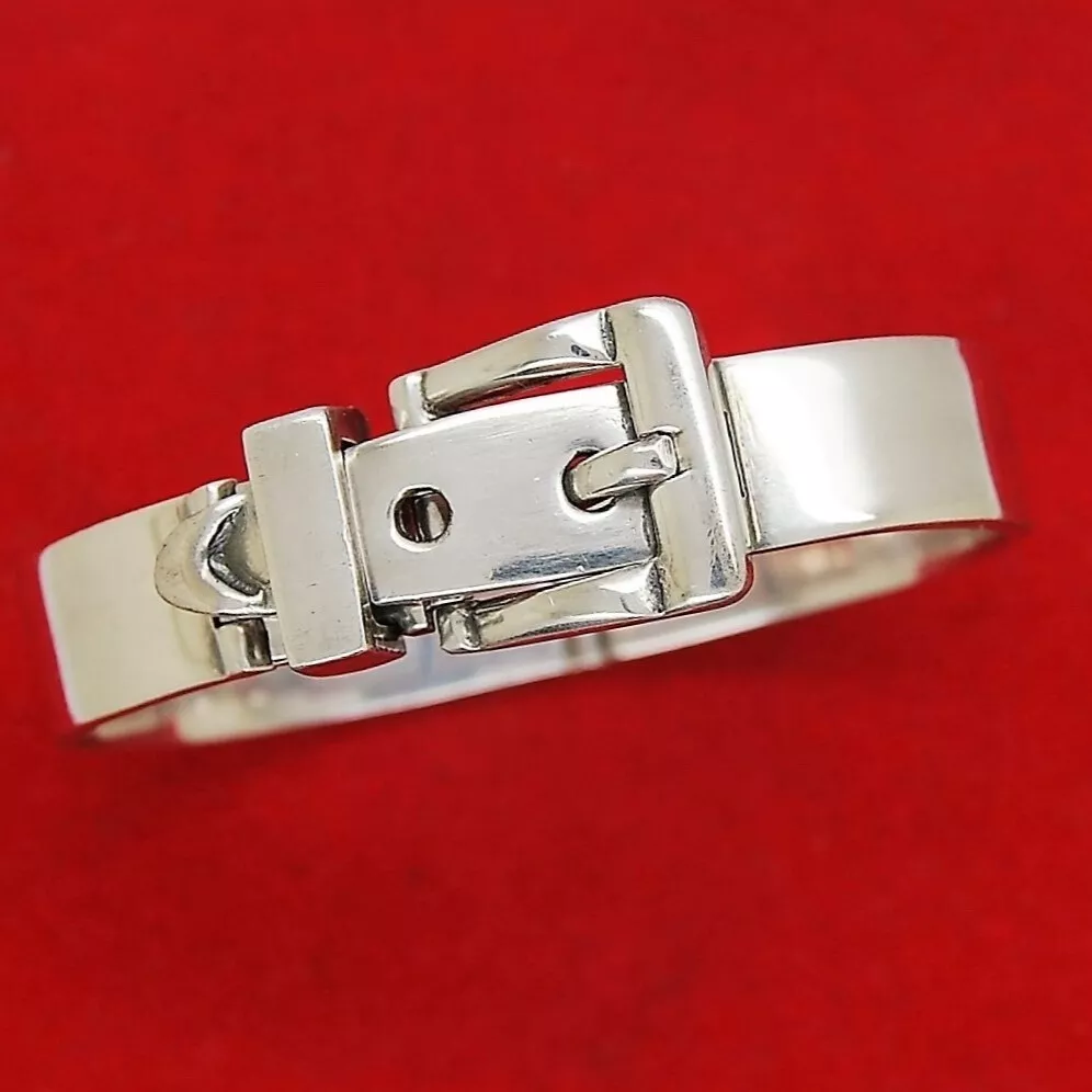 BRACELET BOUCLE DE CEINTURE EN ARGENT STERLING 925 CRÉATEUR ITALIEN GUCCI ANTONIO FALLACI