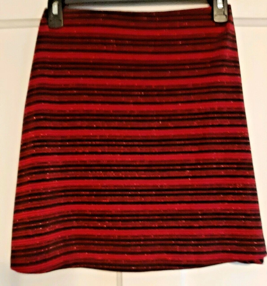 ¡Minifalda a rayas brillantes roja negra talla pequeña al máximo!  Fiesta de Navidad Foto 3 de 4
