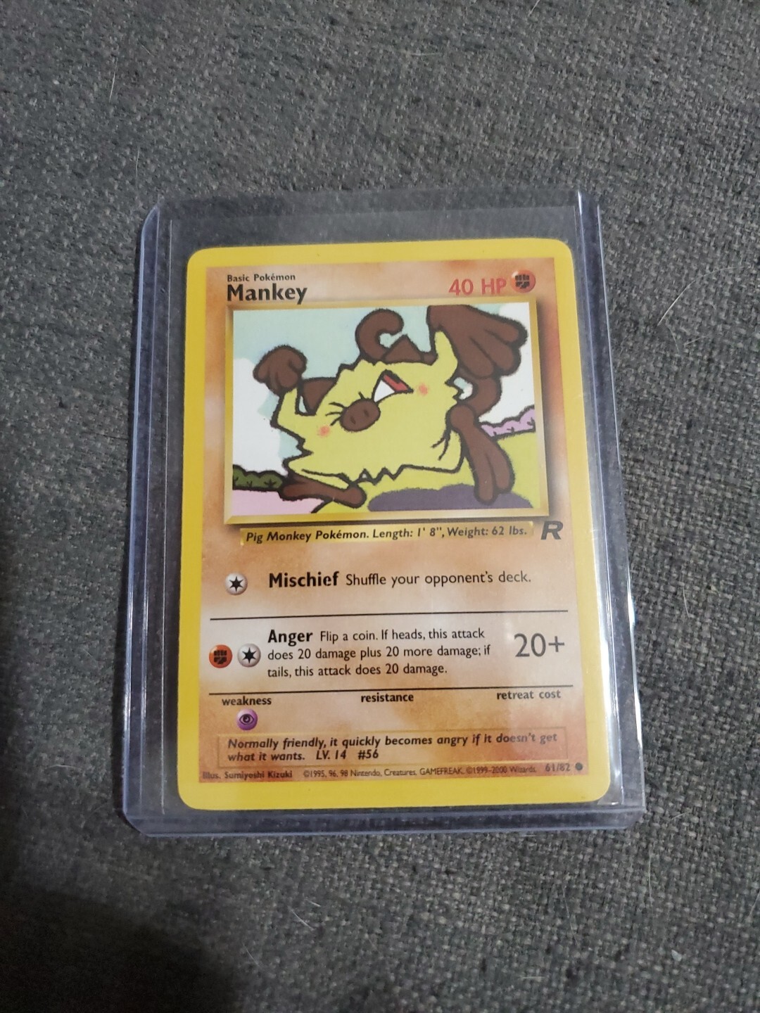 Mankey Team Rocket - NM / M - 2000 Pokémon WOTC - 61/82