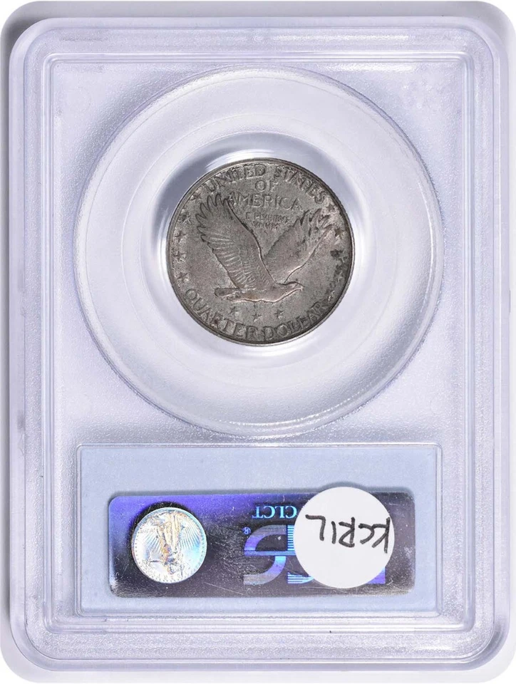 1921 Standing Liberty Silver Quarter AU53 PCGS (CAC) - Image 2 of 4