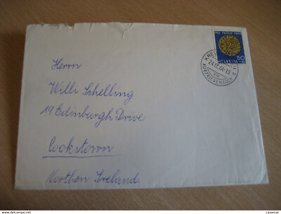 KREUZLINGEN 1964 To Cookstown Northern Ireland Cancel Cover SWITZERLAND