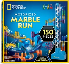 National Geographic Marble Run with Motorized Elevator - 150-Piece Marble Maze K