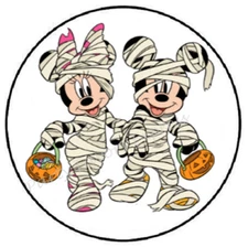 MOUSE GANG HALLOWEEN MUMMIES ENVELOPE SEALS LABELS STICKERS PARTY FAVORS