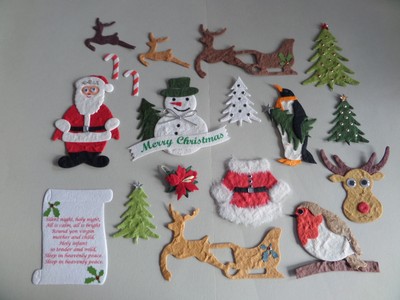 18 Mulberry Christmas Embellishments Bargain Xmas Card Making Scrapbooking Ebay