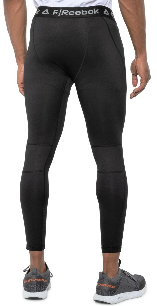 Reebok Men's Conditioning Compression Running Tights / Pants Black S for  sale online