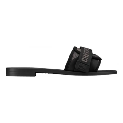 Christian Dior Dio(r)evolution Dway Black Rubber Logo Slide