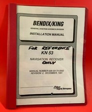 Bendix King KN 53 NAV Receiver  Installation Manual 006-00175-0002 Rev 2 1991