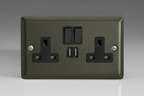 Varilight Classic Bevel Graphite 21 XPB Light Switch Socket Dimmer Toggle Cooker - Picture 5 of 52