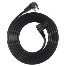 90 Degree Computer Power Cord - 10FT Flat Low Profile Angled NEMA 5-15 Plug t...