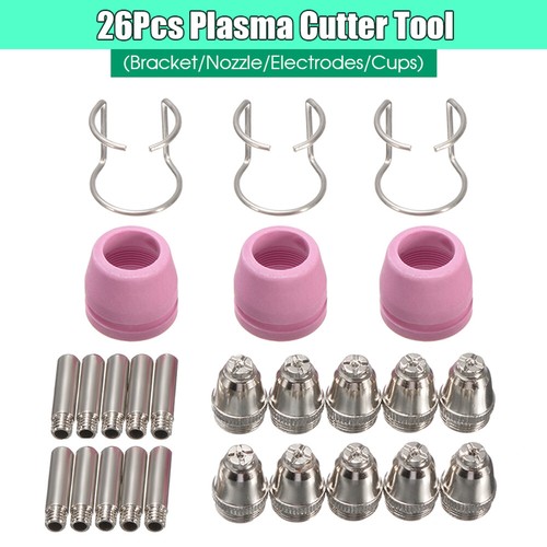 Dabey 26-Piece Plasma Cutter Consumables Kit - Nozzles & Electrodes For SG-55, AG-60, WSD-60P Torches