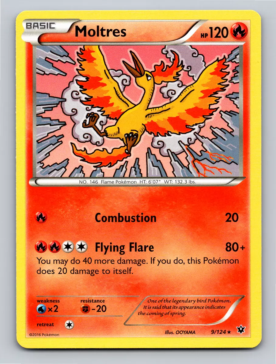 Moltres 9/124 Rare - Pokemon XY Fates Collide Card