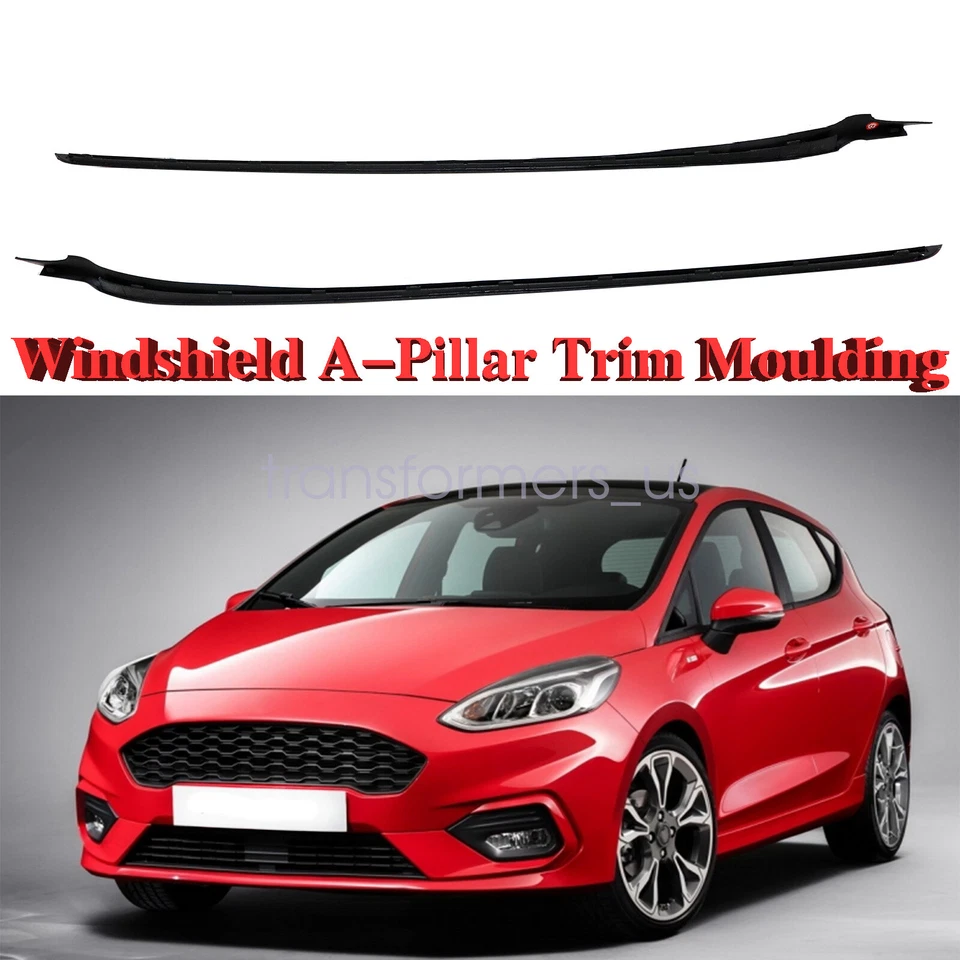 NEW For 11-19 Ford Fiesta RH+LH Windshield A-Pillar Trim Moulding PAIR Both Side - Image 3 of 4