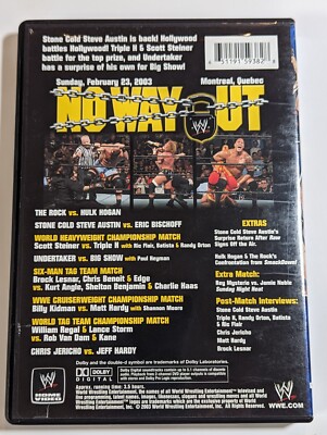WWE - No Way Out 2003 (DVD, 2003) WWF Word Wrestling Hulk Hogan WWE - No Way Out 2003 (DVD, 2003) WWF Word Wrestling Hulk Hogan
