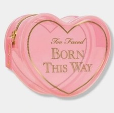 TOO FACED Clear Heart    Shaped BORN THIS WAY PVC Makeup / Cosmetics Bag