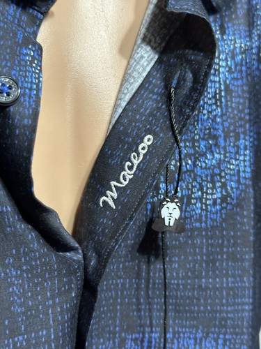 MAC#OO Italian Engineered Fabric Shirt With Hidden Skulls Size 3X - Picture 4 of 12