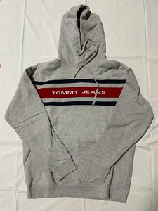 Felpa Tommy Jeans Grigia Con Cappuccio | Taglia M - Spedizione GRATUITA |  eBay