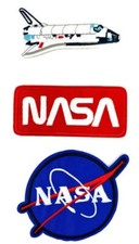 3 Pack NASA Iron-on Sew-on Patches Approx. 3 x 3 in