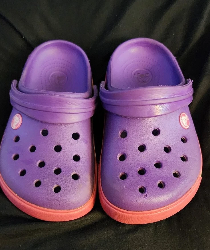 Purple and pink crocs deals