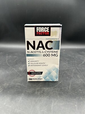 Force Factor N-Acetyl-L-Cysteine (NAC) 600 mg Cellular Health 200 Veg Capsules