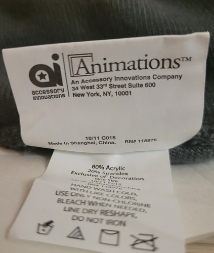 Angry Birds Knit Cap Toboggan Beanie Grey Black One Size Animations Rovio 2011 - Picture 6 of 6