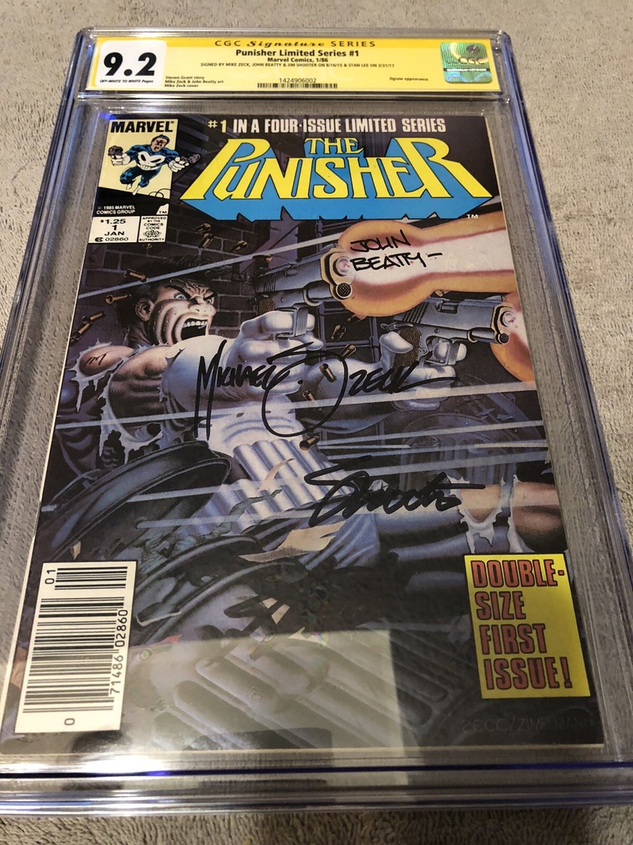Punisher 1 CGC 4XSS 9.2 Stan Lee Zeck Beatty Shooter 1/1986 UPC