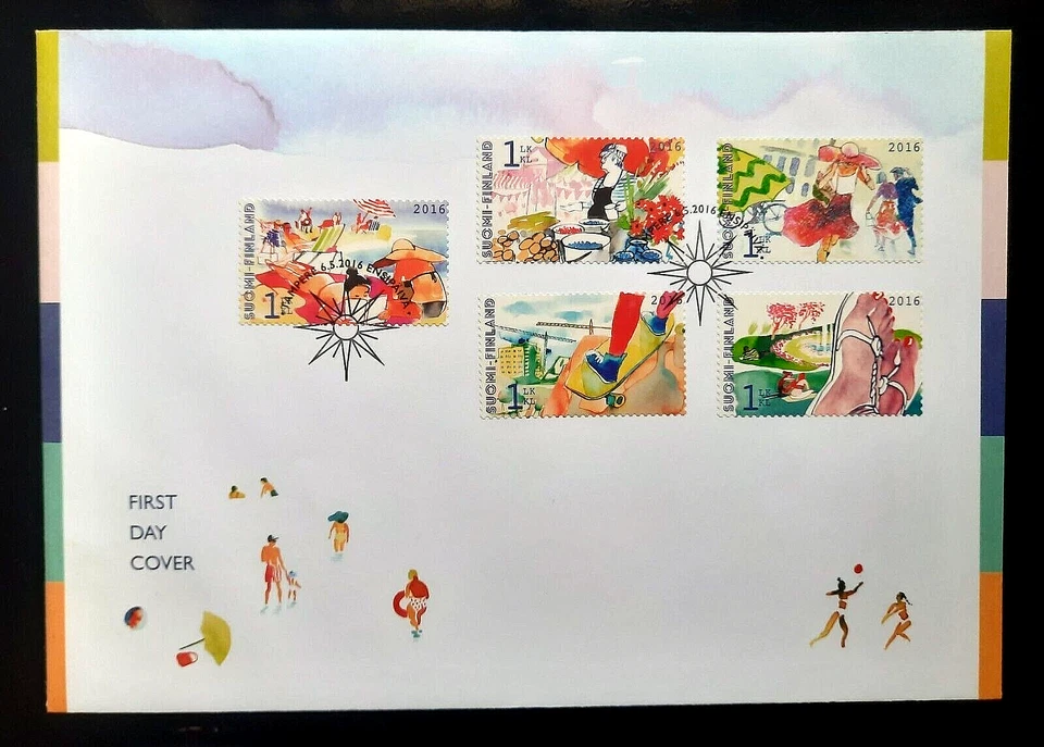 Finland - "BEACH ~ RELAXING ~ SHOPPING ~ HOLIDAYS ~ VACATION" FDC 2016 - Image 2 of 4
