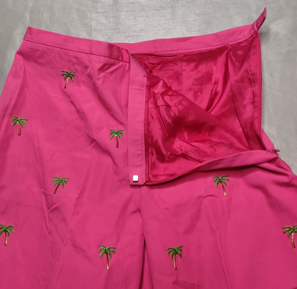 Pantalones chinos BROOKS BROTHERS 346 para mujer talla 8 rosa bordados forrados de palmera Foto 3 de 4