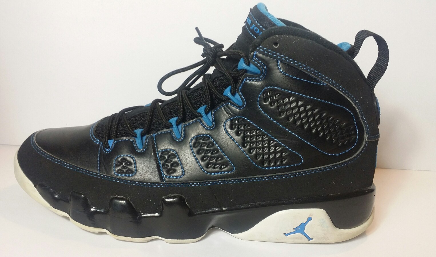 Nike Air Jordan 9 IX Retro Photo Blue Black Bottom Size 8.5. 302370-007 Nike Air Jordan 9 IX Retro Photo Blue Black Bottom Size 8.5. 302370-007