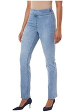 DG2 by Diane Gilman Compact Comfort Denim Straight Leg Jean Chambray