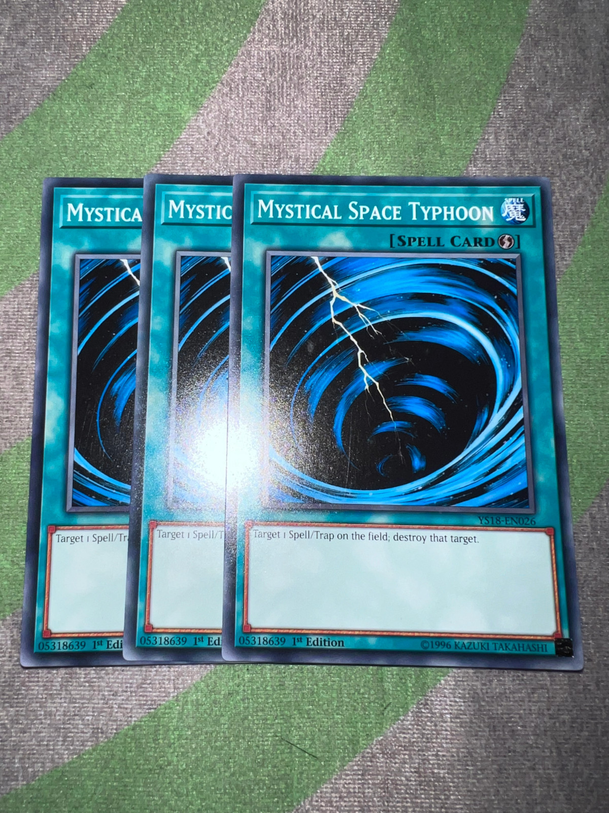 Yu-Gi-Oh 3x Common  Mystical Space Typhoon YS18-EN026 English Near Mint