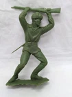 Vintage 1960s Louis Marx MCMLXIII Russian With Rifle Above Head Plastic Toy 5.5"