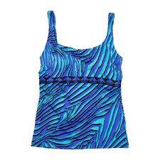 Gottex Essential Scoop Neck Tankini Top Cobalt Size 10 4822
