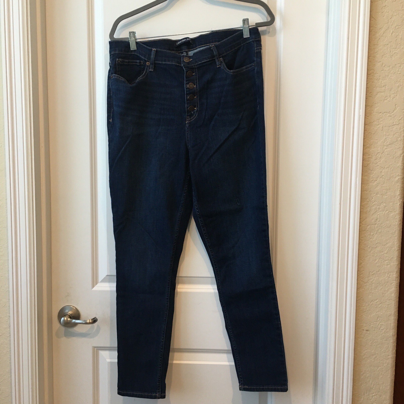 Calvin Klein Women's button fly jeans Sz 16/33 Repreve eBay