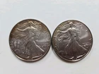 2021 AMERICAN EAGLE 1 OZ .999 FINE SILVER DOLLAR COINS STATUE LIBERTY TARNISHED