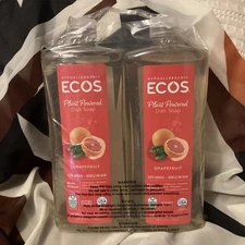 ECOS Plant Powered Dish Soap 25 Ounce Pack of 2 Vegan Eco Friendly Cleaning X 2