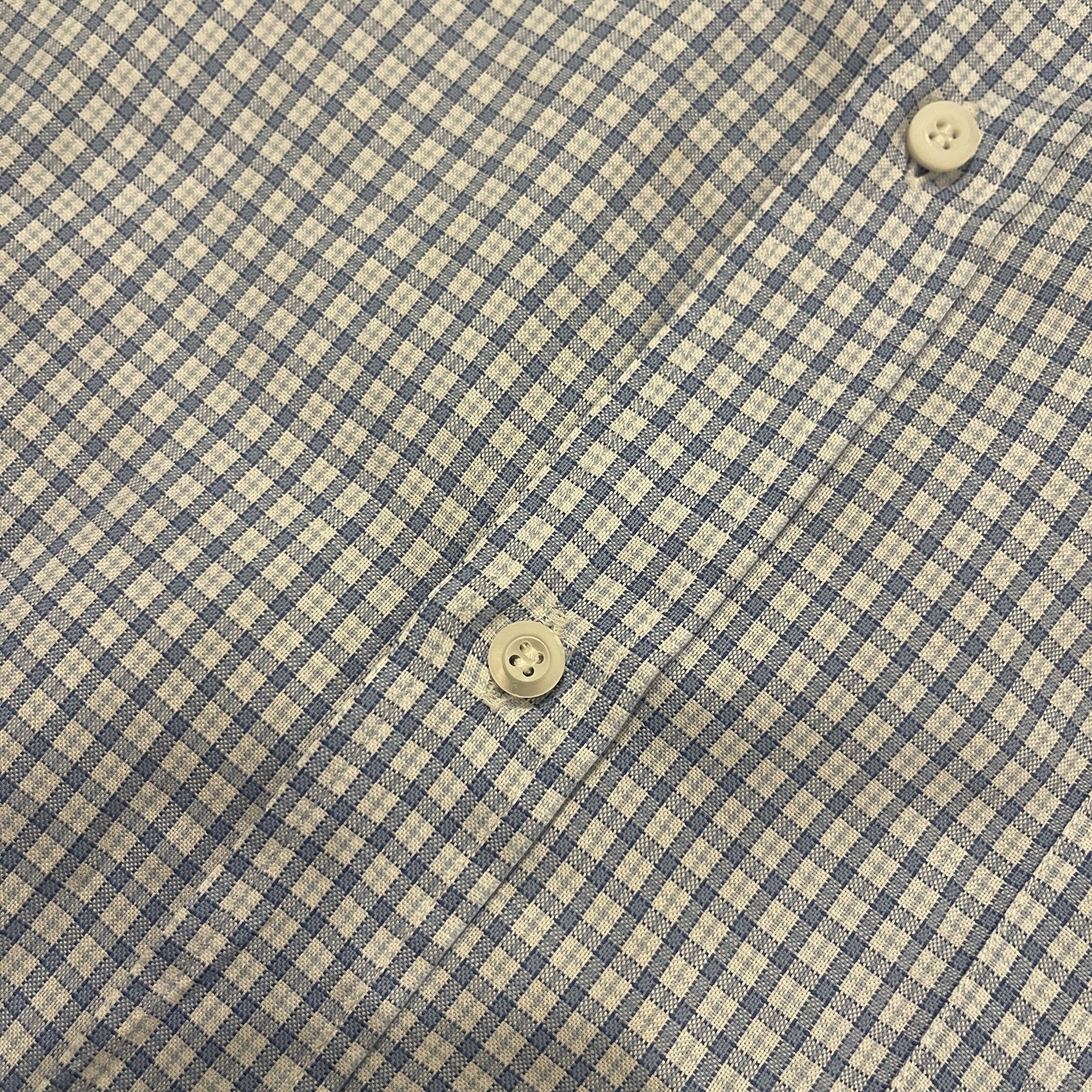 Brunello Cucinelli Basic Fit Blue Check Button-do… - image 2