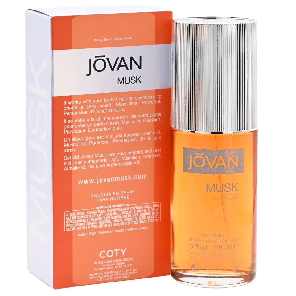 Jovan Musk by Jovan 3,0 oz spray de colônia masculino novo na caixa - Imagem 4 de 4