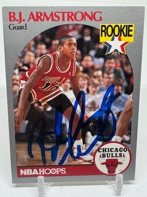 1990-91 NBA Properties B.J. Armstrong [Base] SIGNED NBA Basketball Card