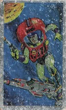 Vintage Japanese Menko Space Hero Sci-Fi Airplane Card