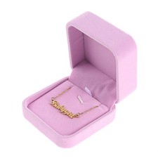 RJ Displays   1 Piece Premium Pink Velvet Necklace Box Gift and Earring Bo